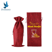 TÚI VẢI KHÔNG DỆT ĐỰNG RƯỢU MÀU ĐỎ GIÁ RẺ IN LOGO THEO YÊU CẦU